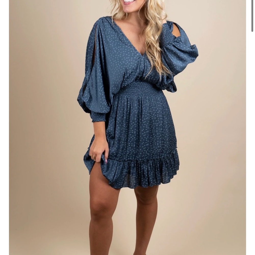 NWT Blue Mid length Dress